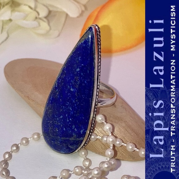 🔹🔹Lavish🔹🔹 Lapis Lazuli Gemstone Handmade Ring - Picture 1 of 4